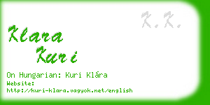 klara kuri business card